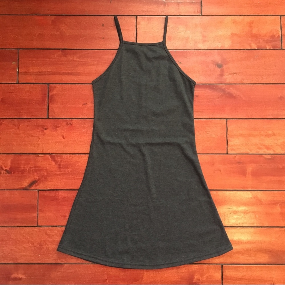 Charcoal skater skirt dress